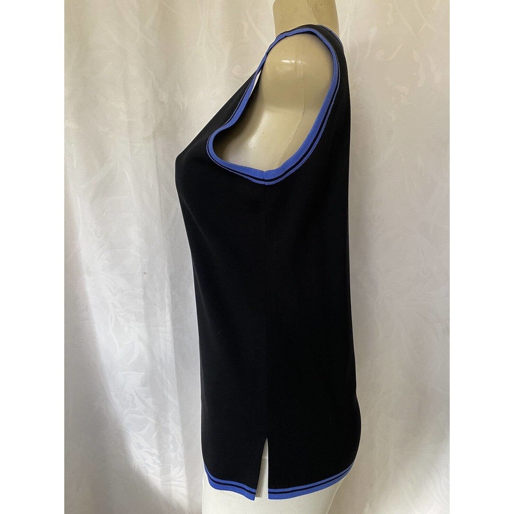 Exclusively Misook Tank Top Blouse Shirt Sleeveless Scoop Neck Black Kni… - Picture 3 of 5